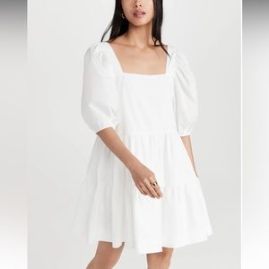 En Saison Anthropologie Poplin square neck mini Dress